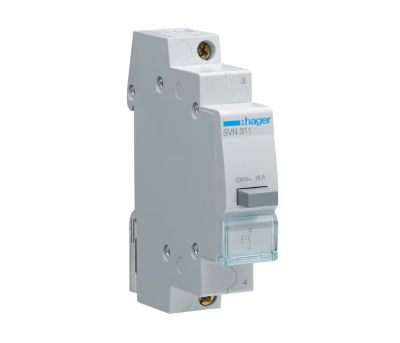 Painike DIN-kiskoon 1xOFF-(ON) 16A 230Vac