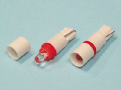 LED-lamppu T5 W2x4,6d 24Vdc punainen *