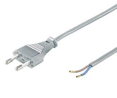 EURO-verkkojohto CEE 7/16 harmaa 1,8m