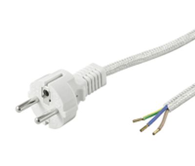 Lämmönkestävä Schuko-verkkojohto 3m