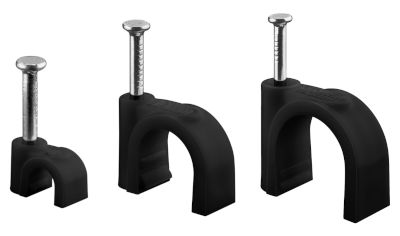 Naulakiinnike 7mm musta 100kpl/pkk