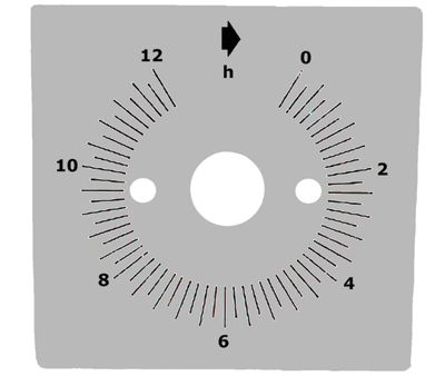 Asteikkolevy mekaaniselle ajastimelle TIMER-12H (0-12h)