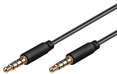 Audioliitäntäkaapeli kullattu 2m