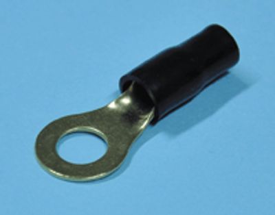 Kullattu rengasliitin 8mm musta AWG8 (10mm²)