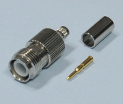 TNC-jatkopistoke uros reverse puristettava RG-58U