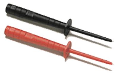 Mittauspuikkopari 4mm turvabanaaniliittimille, punainen/musta