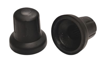 Laitenuppi, nylon 6mm/17mm musta/linssillä