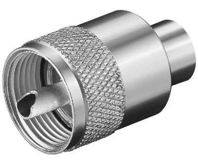 UHF-pistoke uros kierrettävä/juotettava RG-58U