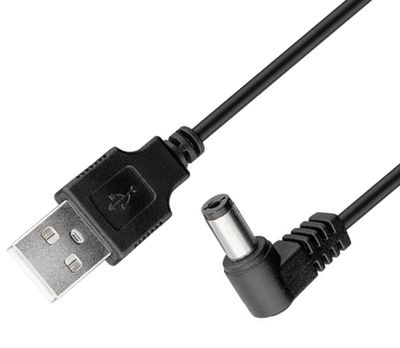 USB/DC-liitäntäkaapeli USB-A/DC-2.1P-virtaliittimillä 1m