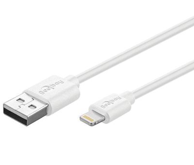 USB / Lightning -liitäntäkaapeli iPhone/iPad valkoinen 2m