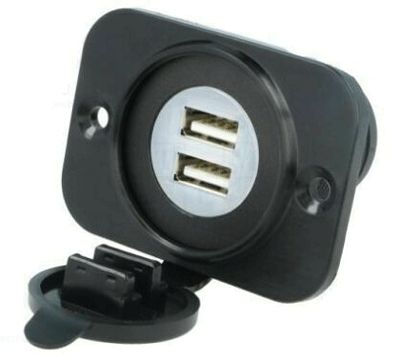 DC/USB-jännitemuunnin paneeliasennus 12-24Vdc/2x5Vdc 2,4A (A13-194B2PS-BB3)