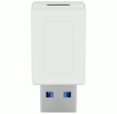 USB-liitinadapteri USB-A-uros/USB-C-naaras valkoinen