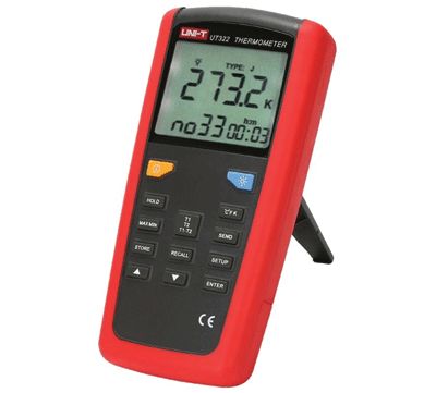 2-kanavainen lämpömittari/loggeri K/J/T/E-antureille