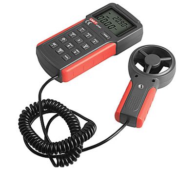 Digitaalinen lämpömittari/ilmavirtausmittari (anemometri)