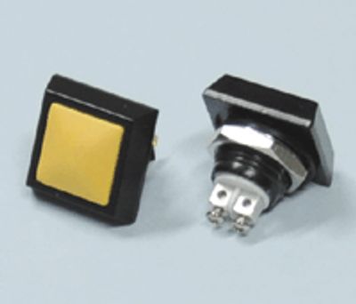 Painike 1xOFF-(ON) 2A 36Vdc keltainen