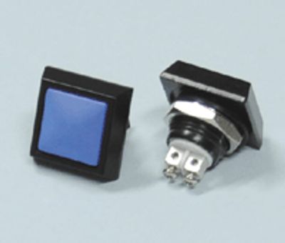 Painike 1xOFF-(ON) 2A 36Vdc sininen