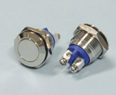 Painike sulkeutuva 1xOFF-(ON) 2A 36Vdc IP65 hopea