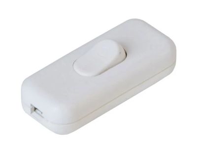 Välikytkin johtoon 2,5A 250Vac 2xON-OFF valkoinen