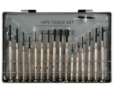 16-osainen ruuvimeisselisarja *