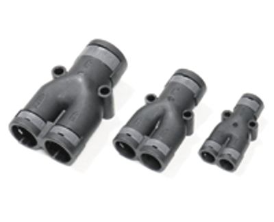 Y-jakaja kaapelisuojaputkille NW-23/2xNW-17 musta