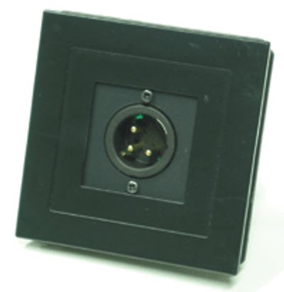 XLR-liitinrasia 3-nap. uros, musta