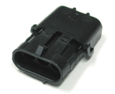 Liitinrunko WeatherPack-sarja uroskoskettimille 3-nap.