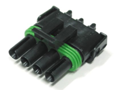 Liitinrunko WeatherPack-sarja naaraskoskettimille 4-nap.