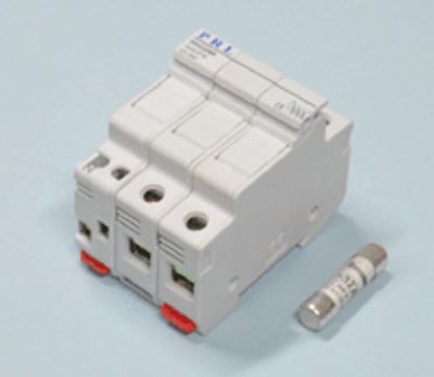 Sulakepesä DIN-kiskoon 3-osainen 10,3x38mm 32A