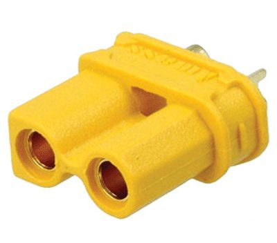 Virtapistoke 2-nap. naaras 500Vdc 30A keltainen