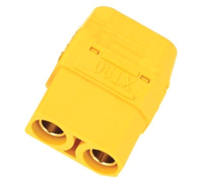 Virtapistoke 2-nap. naaras 500Vdc 45A keltainen