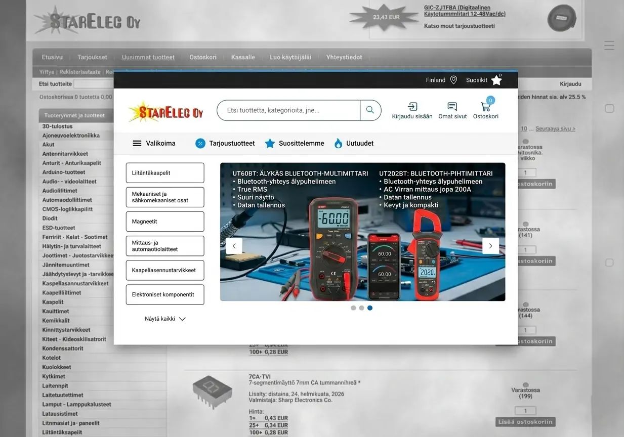 Uudistunut verkkokauppa on nyt avattu
